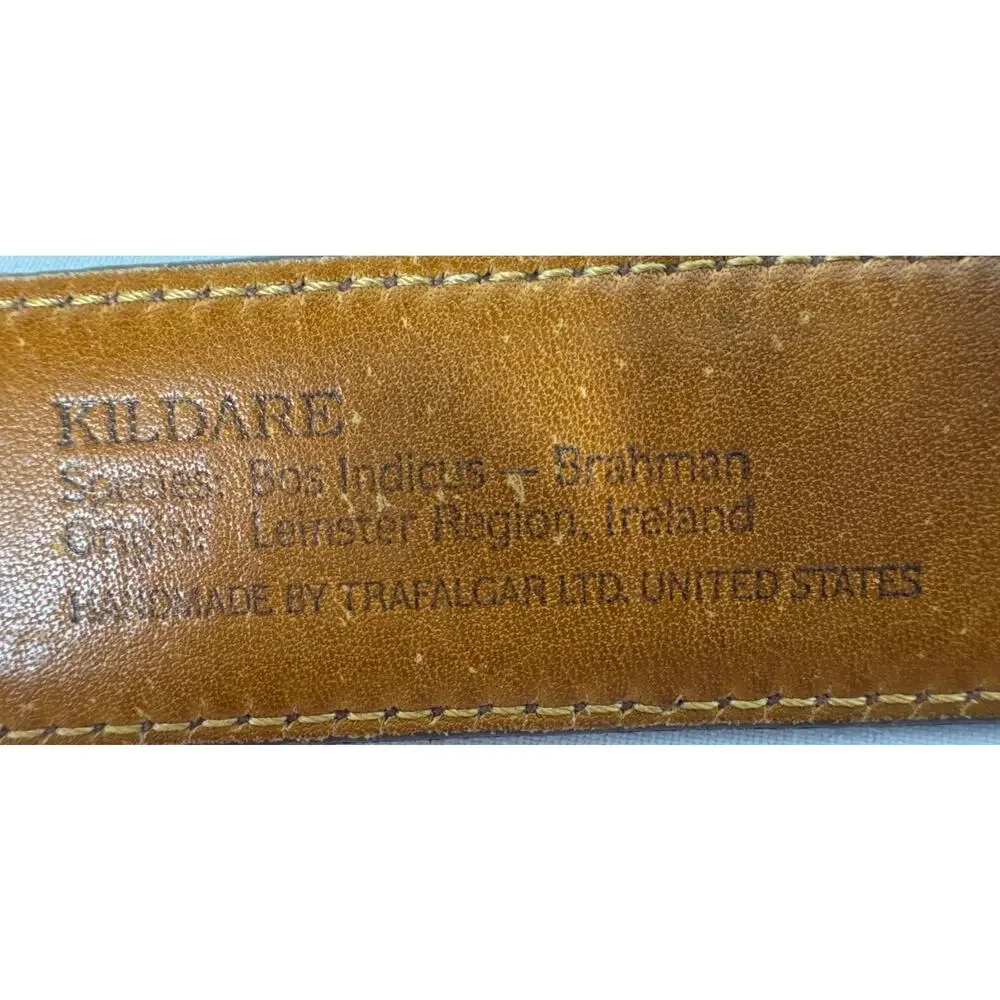 Trafalgar Kildare Brahman Leather Belt, Size 36